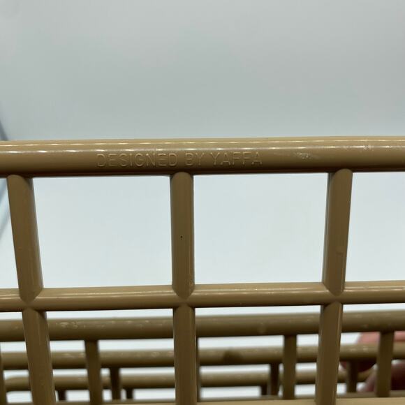 Yaffa Tan Brown Plastic Modular Mini Catch-All 1983 Wall Hanging Desk Organizer - Picture 5 of 11